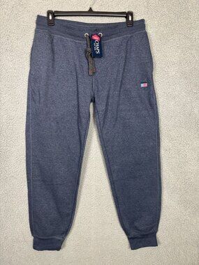 Chaps Everyday Fleece Sweatpants Large Navy Blue Soft Loungewear Mens NWT's